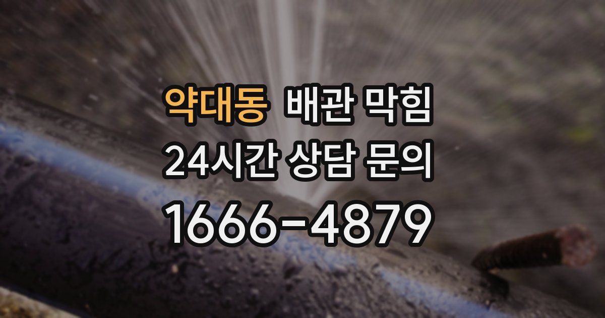 약대동 배관 막힘
