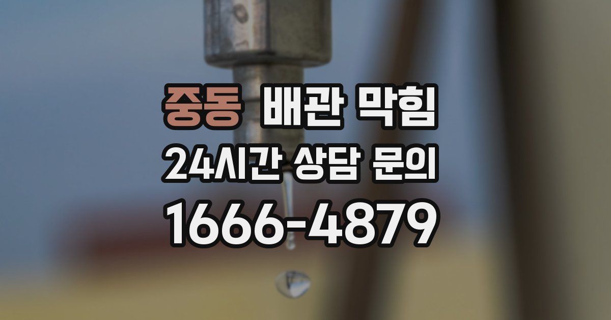 중동 배관 막힘