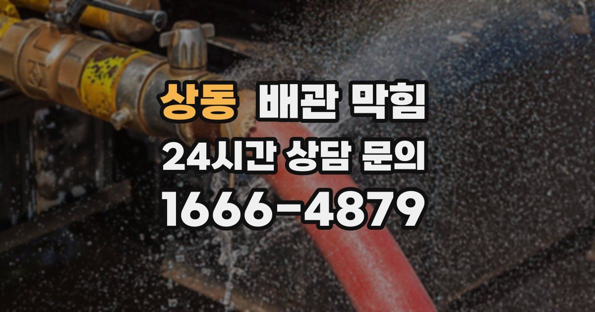 상동 배관 막힘