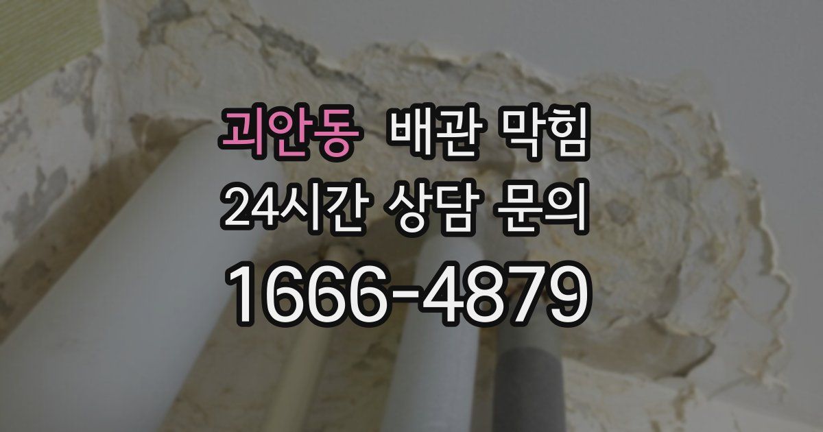 괴안동 배관 막힘