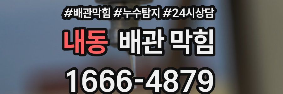 내동 배관 막힘