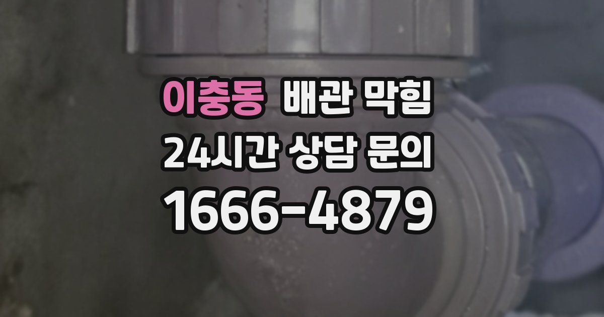 이충동 배관 막힘