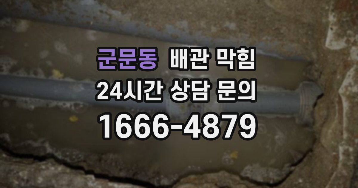 군문동 배관 막힘
