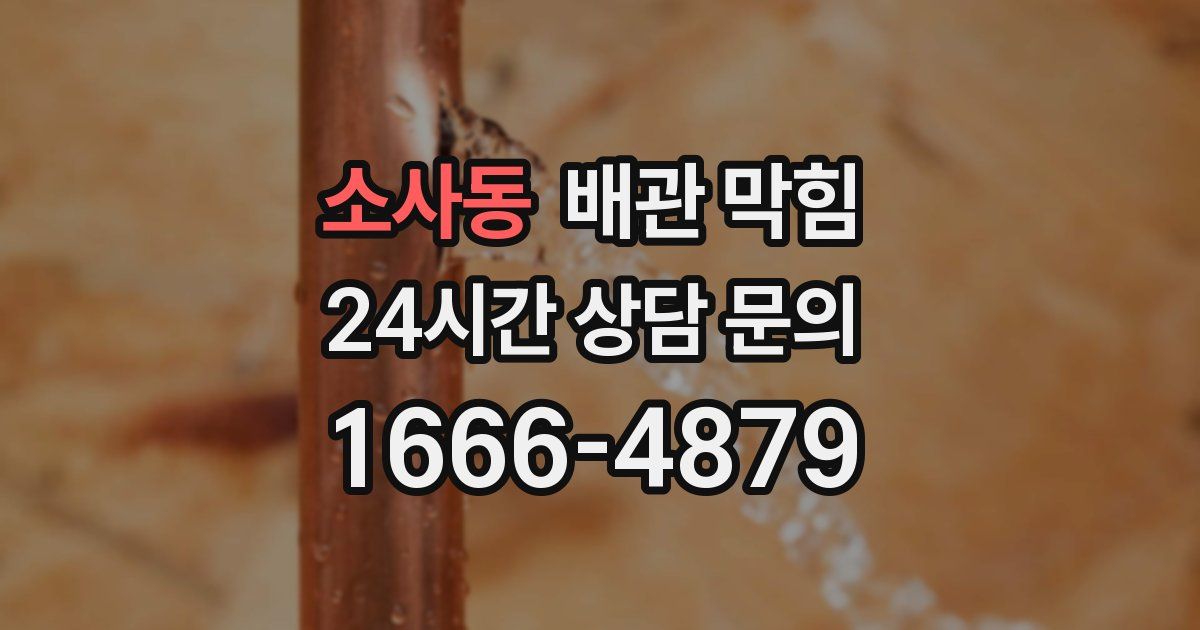 소사동 배관 막힘