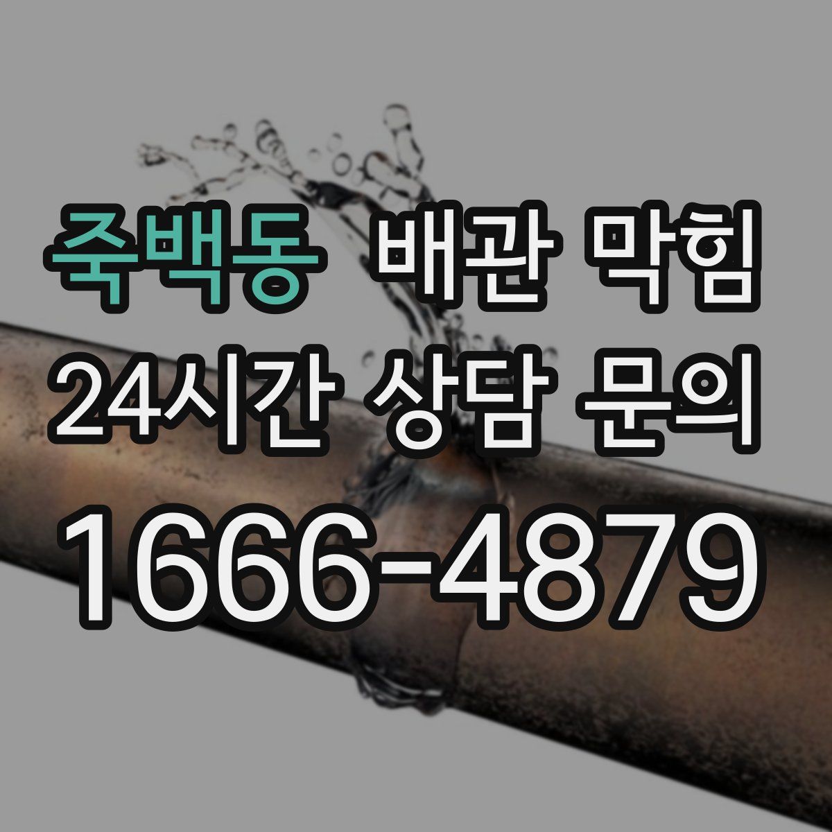 죽백동 배관 막힘