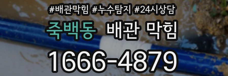 죽백동 배관 막힘