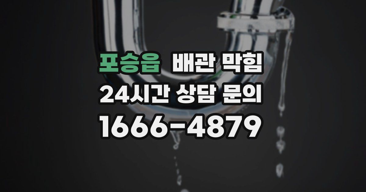 포승읍 배관 막힘