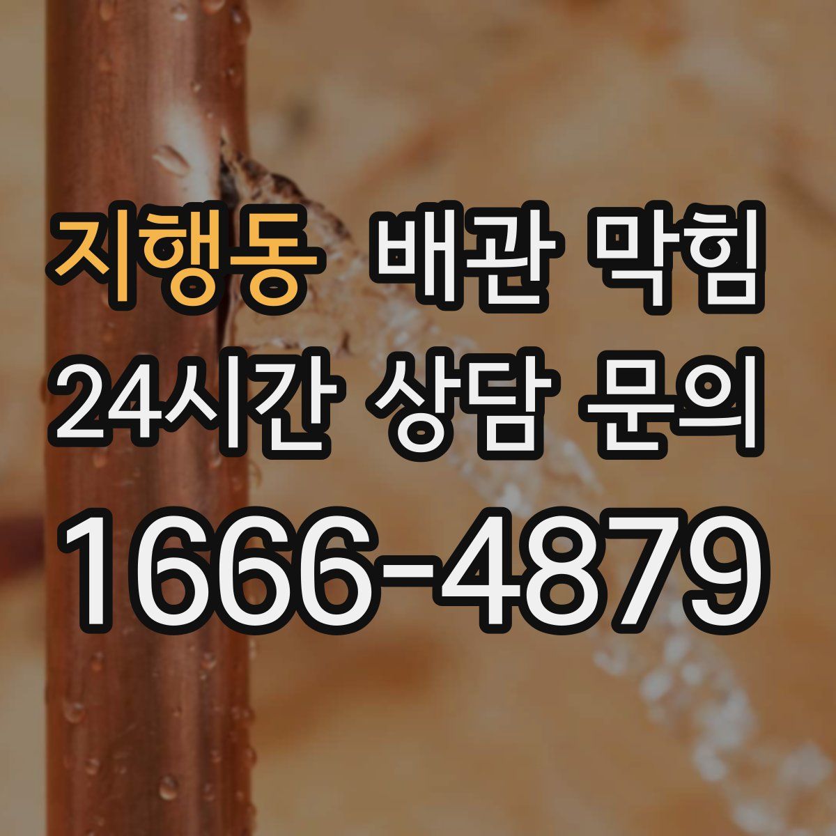 지행동 배관 막힘