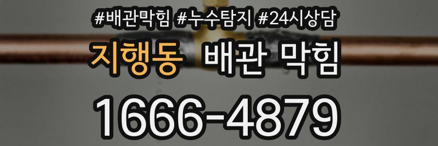 지행동 배관 막힘