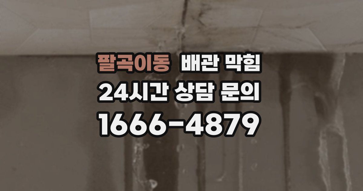 팔곡이동 배관 막힘