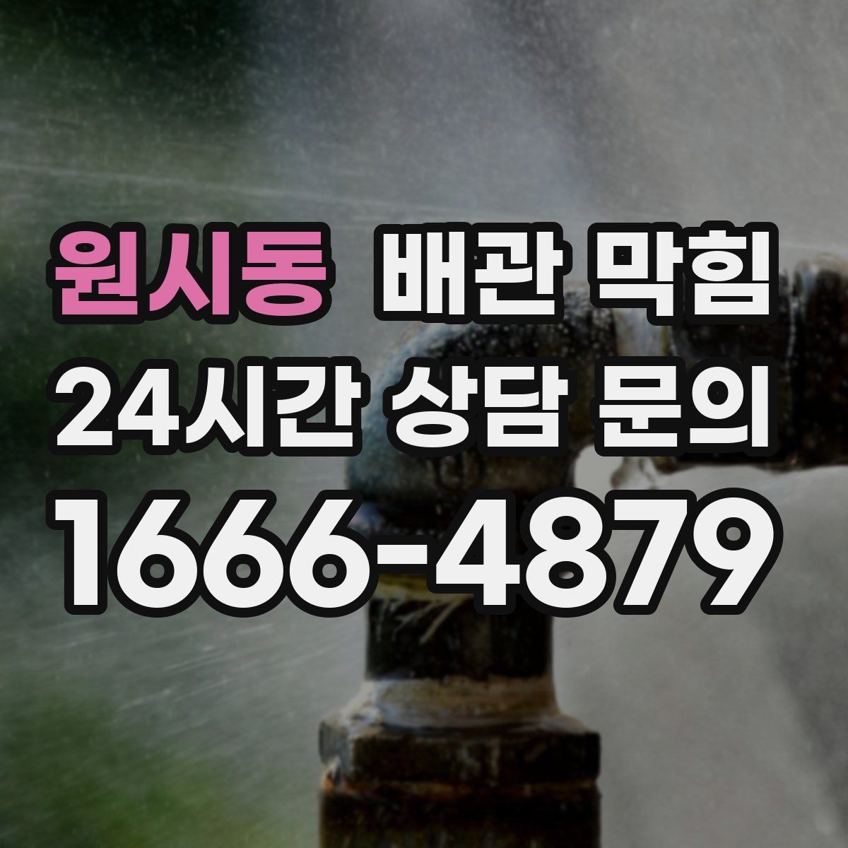 원시동 배관 막힘