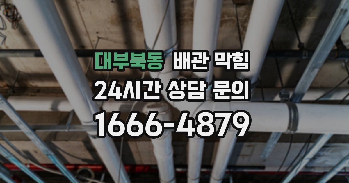 대부북동 배관 막힘