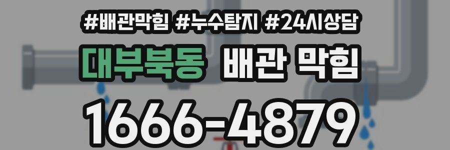 대부북동 배관 막힘