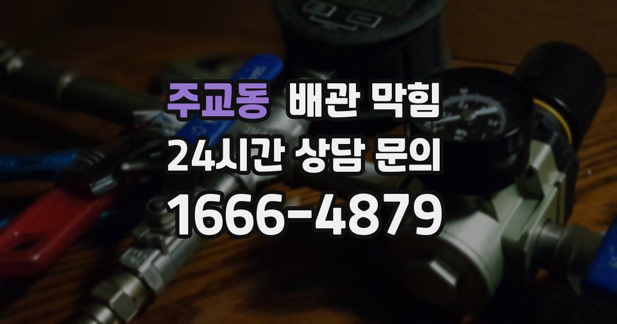 주교동 배관 막힘