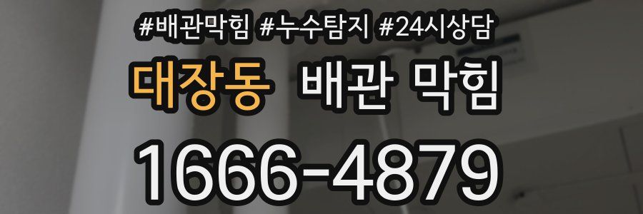 대장동 배관 막힘