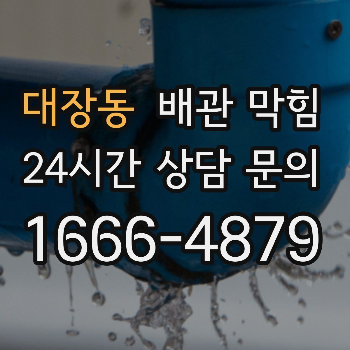 대장동 배관 막힘