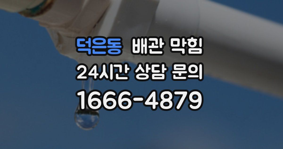 덕은동 배관 막힘
