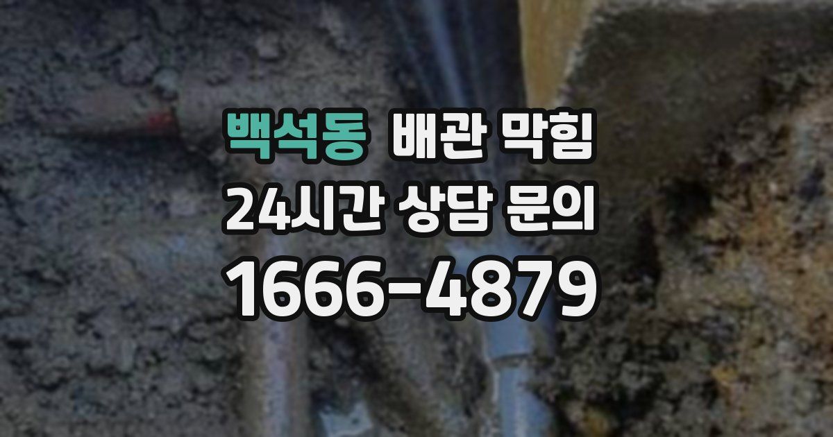 백석동 배관 막힘