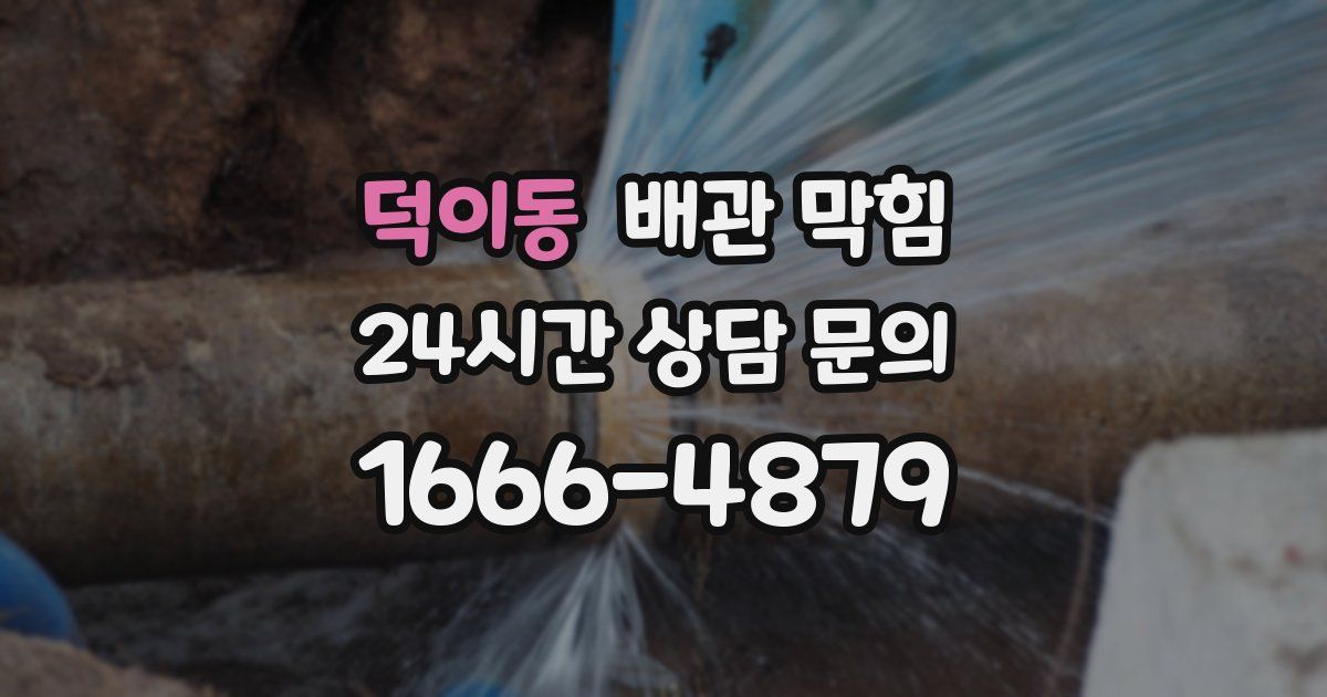 덕이동 배관 막힘