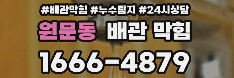 원문동 배관 막힘