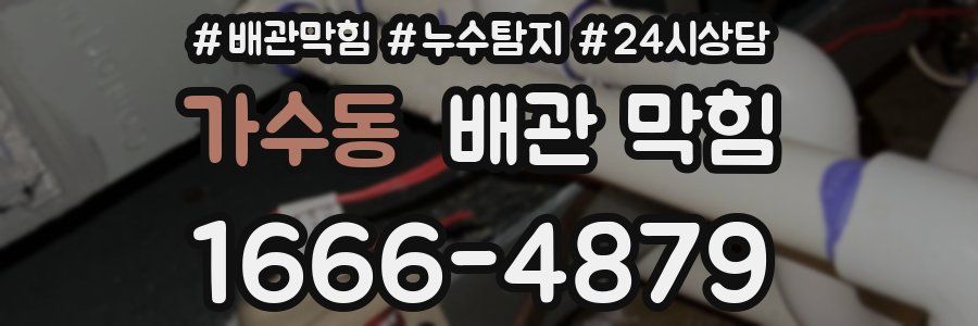 가수동 배관 막힘