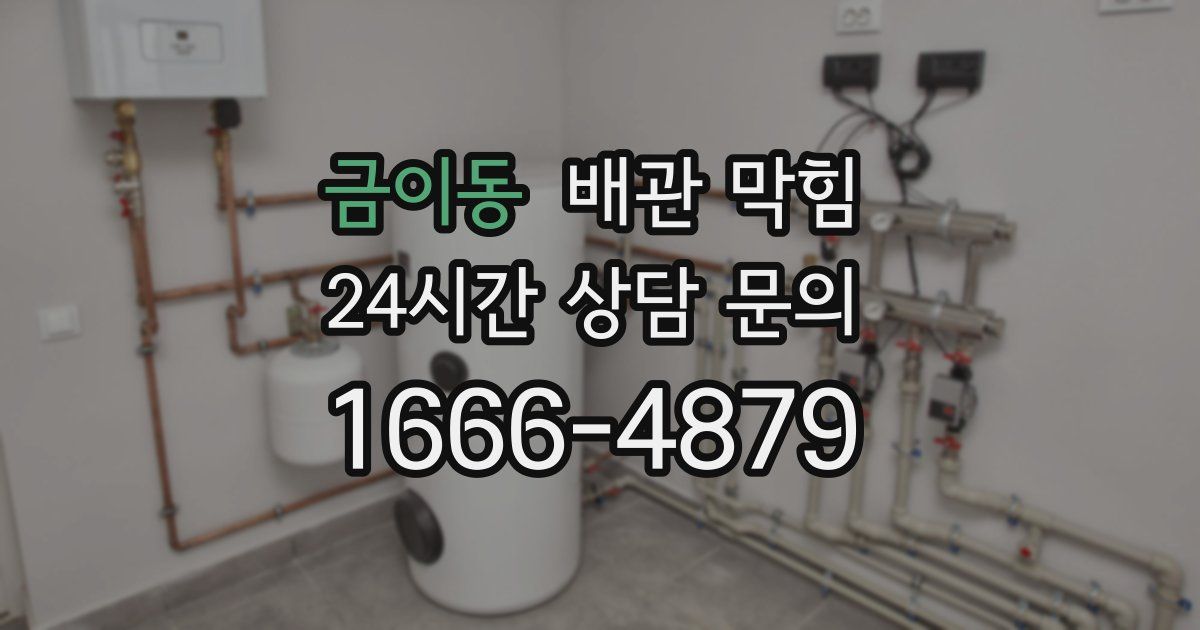 금이동 배관 막힘