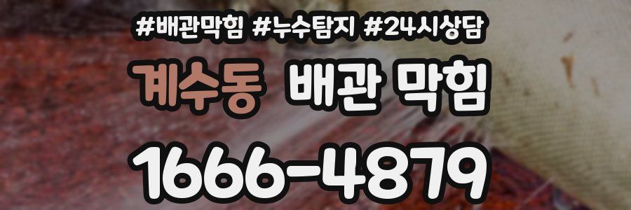 계수동 배관 막힘