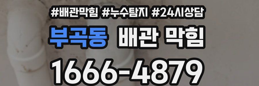 부곡동 배관 막힘