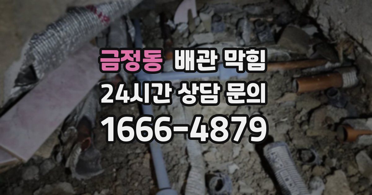 금정동 배관 막힘