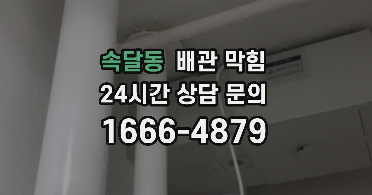 속달동 배관 막힘