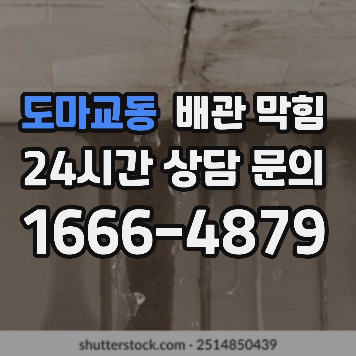 도마교동 배관 막힘