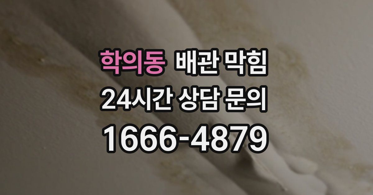 학의동 배관 막힘