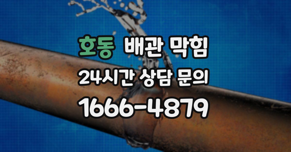 호동 배관 막힘