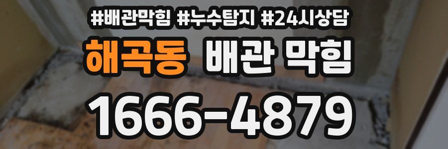 해곡동 배관 막힘