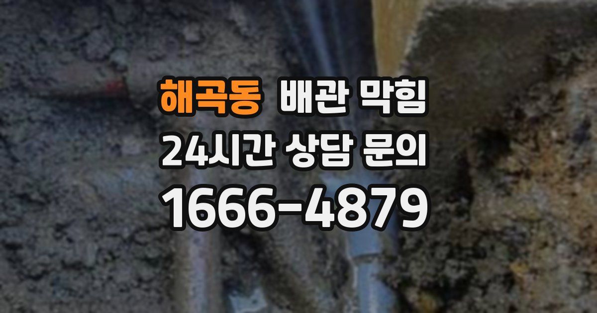 해곡동 배관 막힘