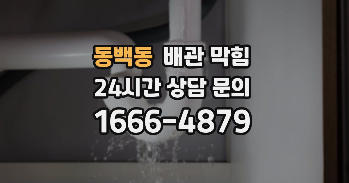 동백동 배관 막힘