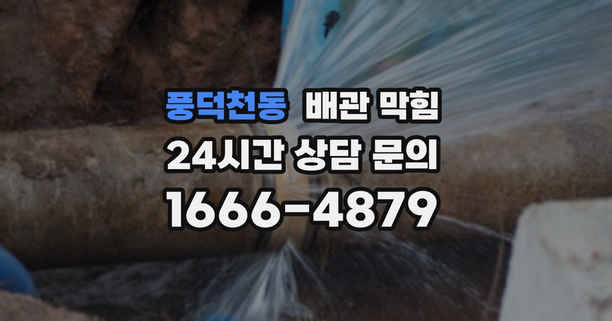 풍덕천동 배관 막힘