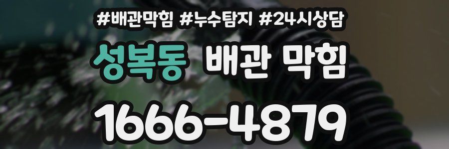 성복동 배관 막힘