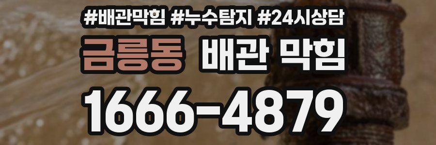 금릉동 배관 막힘