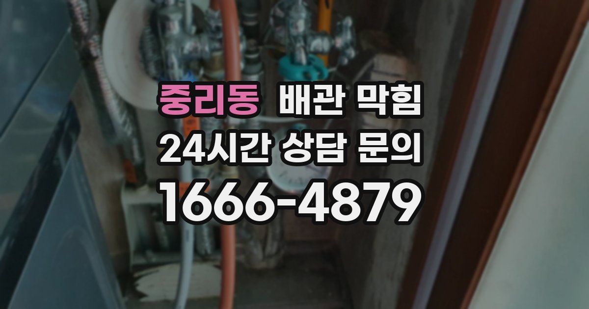 중리동 배관 막힘
