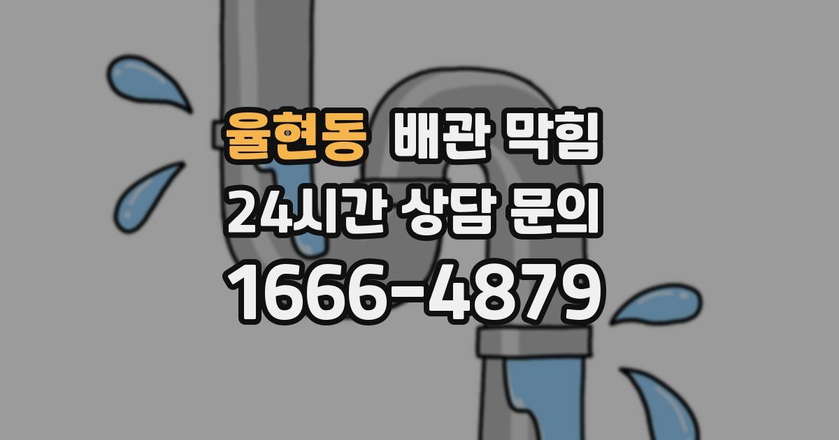 율현동 배관 막힘