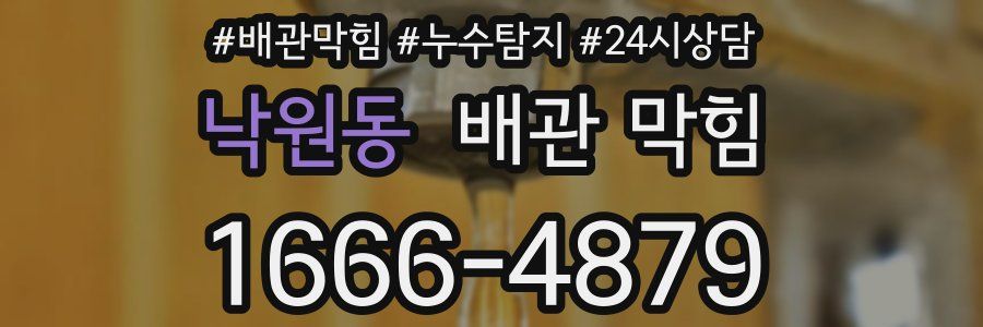 낙원동 배관 막힘