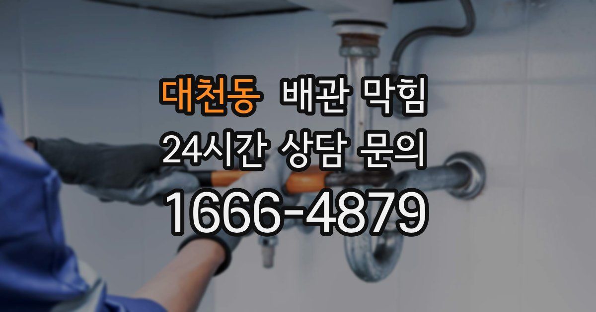 대천동 배관 막힘