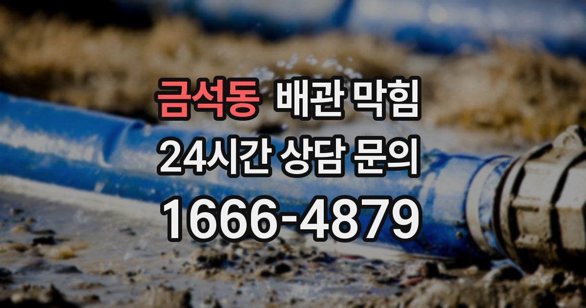금석동 배관 막힘