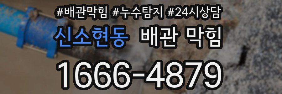 신소현동 배관 막힘