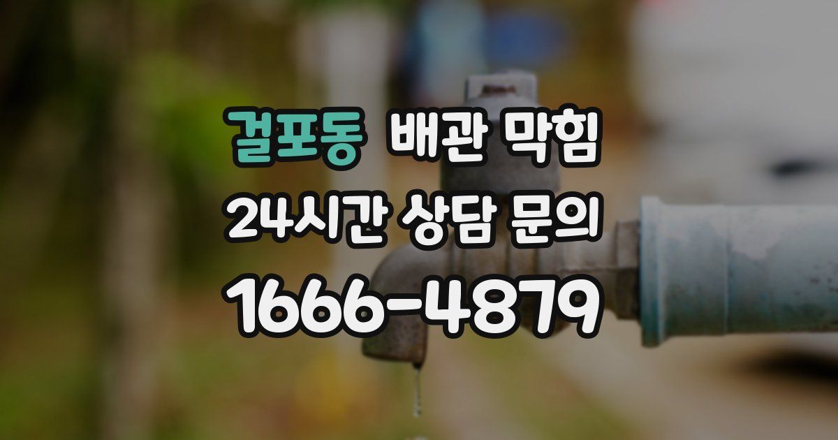 걸포동 배관 막힘