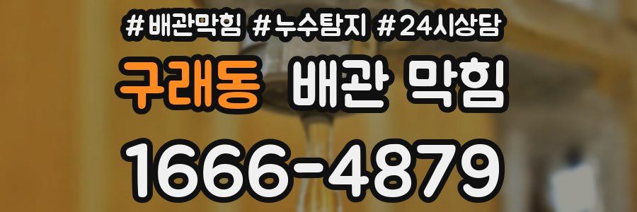 구래동 배관 막힘