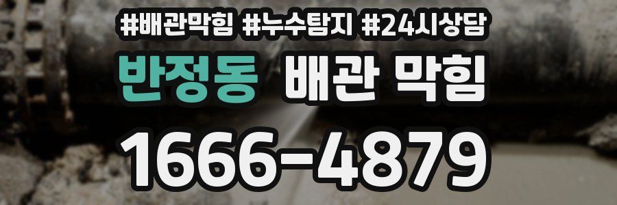 반정동 배관 막힘