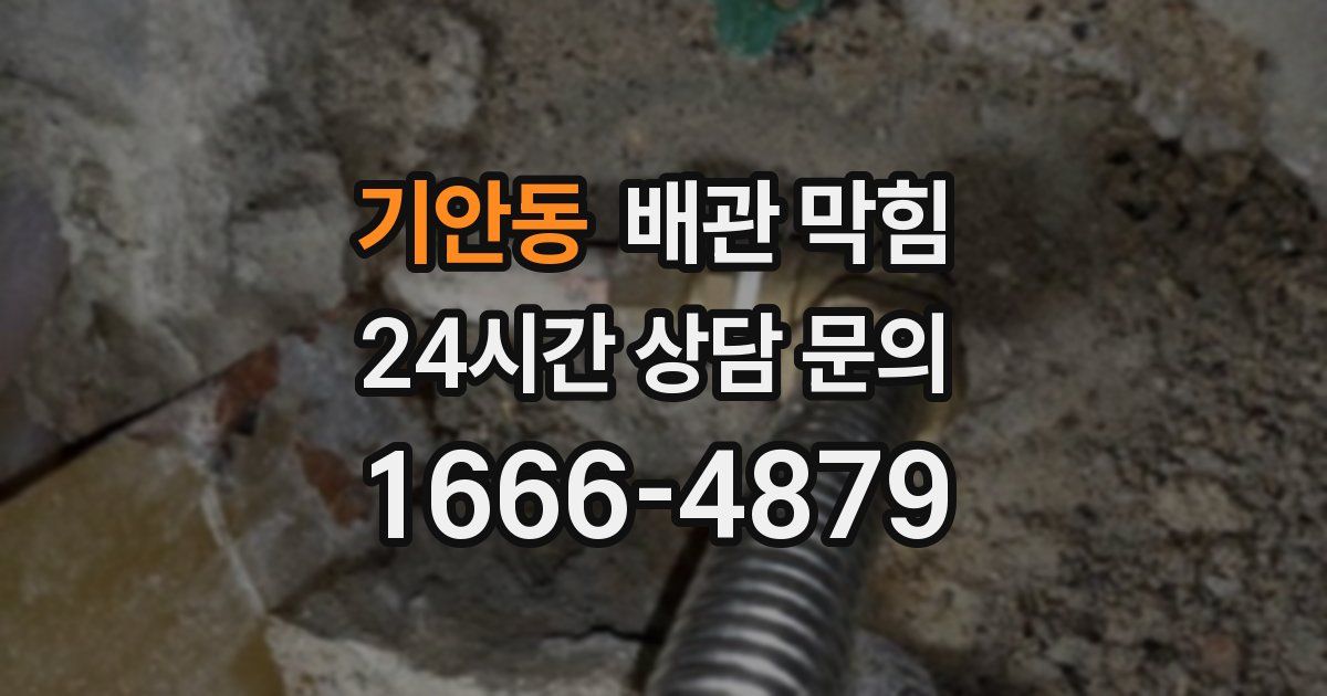 기안동 배관 막힘