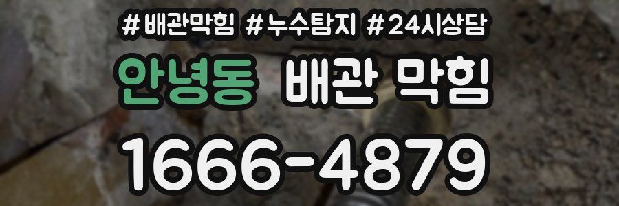 안녕동 배관 막힘